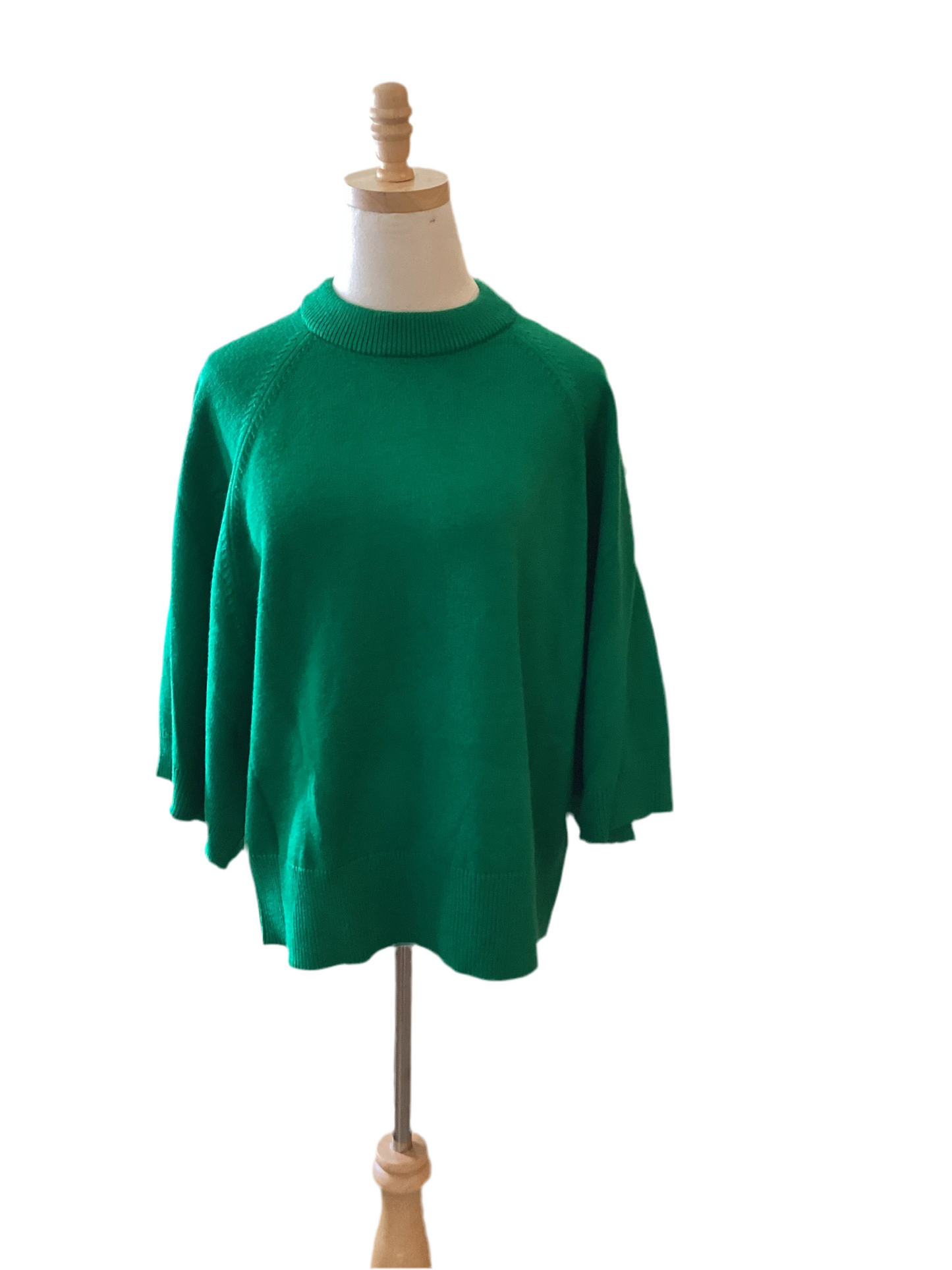 Jodifl Kelly Green sweater quarter length wide sleeve