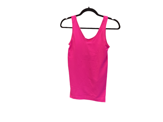 Yelete hot pink reversible V or U neck tank