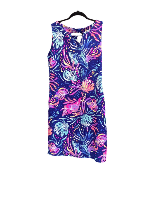 Aryeh blue hot pink purple sleeveless v-neck dress