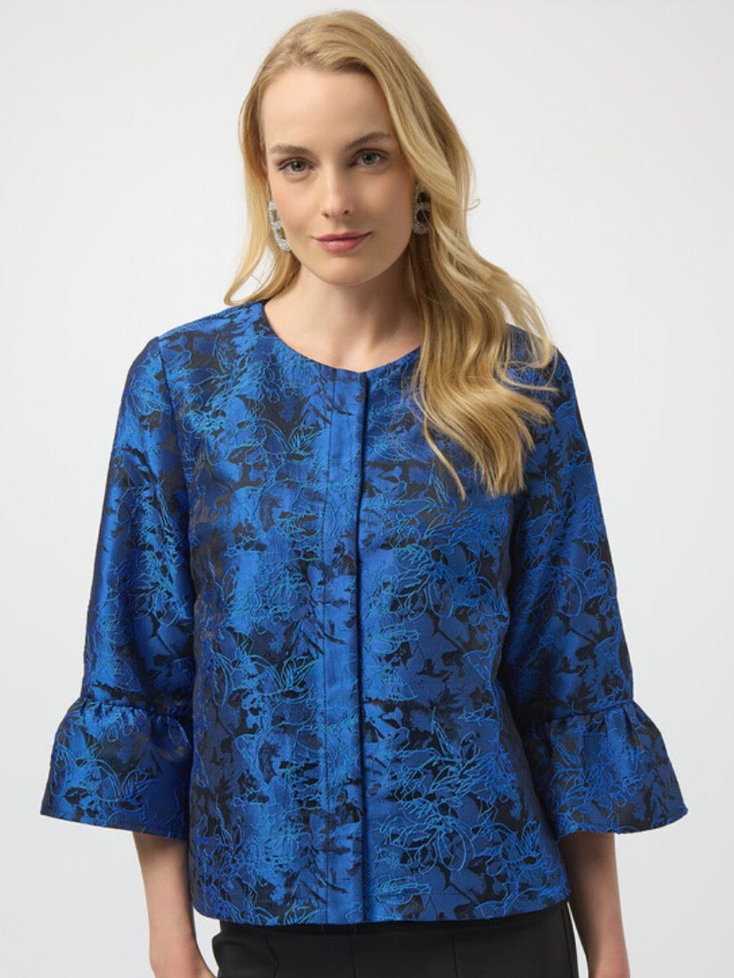 Joseph Ribkoff Royal Black Blaze with Flare sleeve