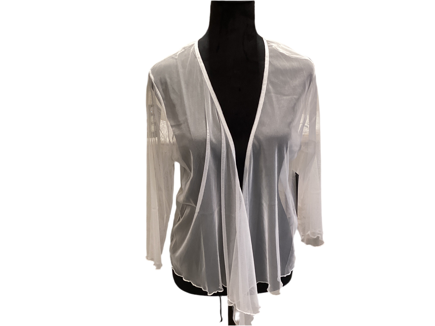 Tango mango white mesh shrug