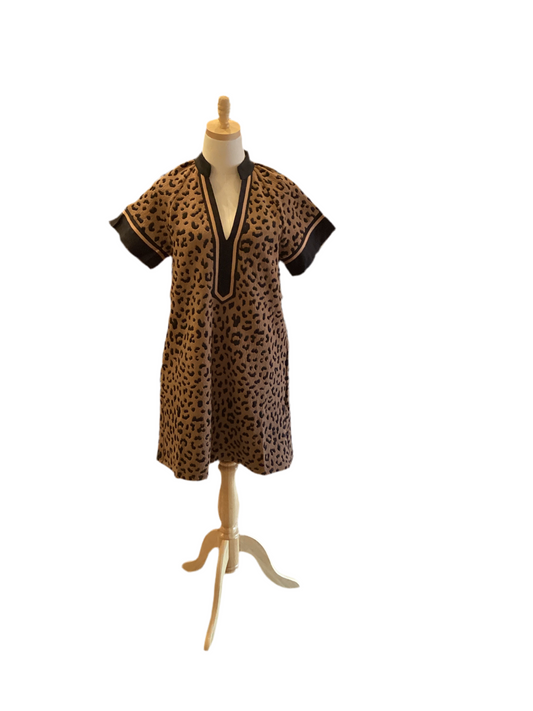 THML cheetah print short sleeve dress