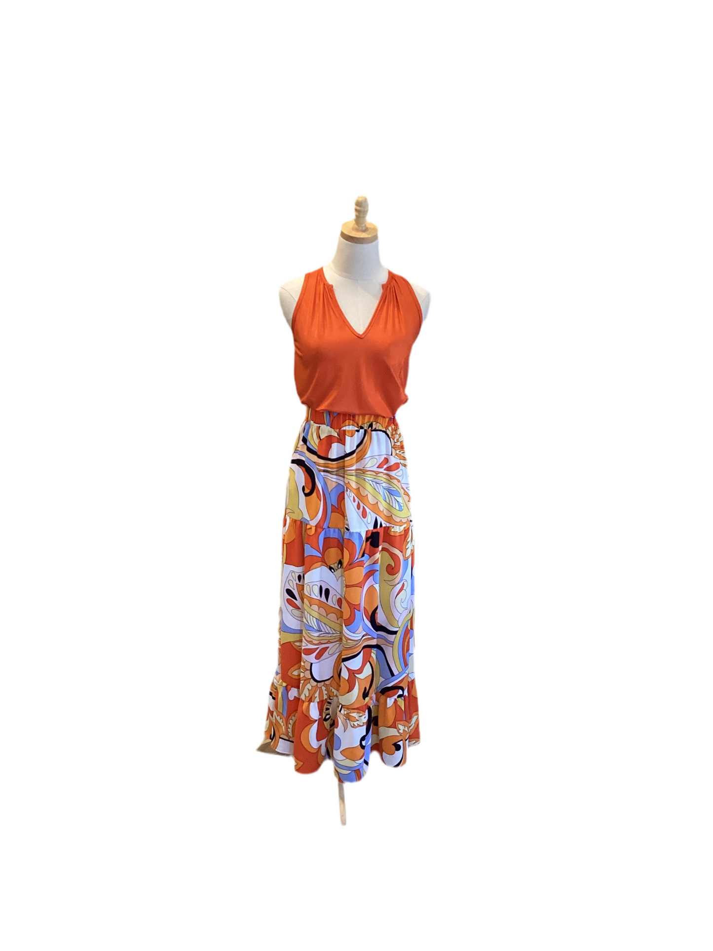 Pixie & Ivey orange tank top