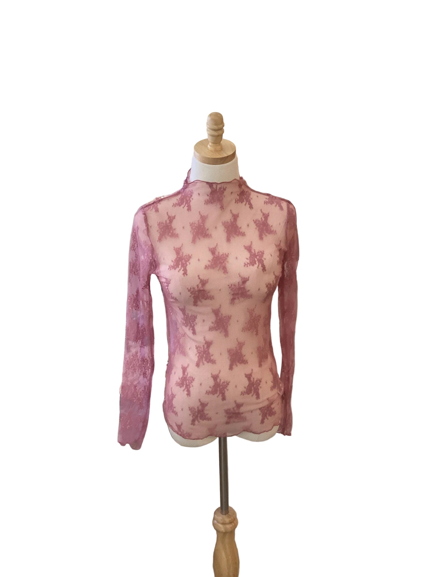 Zenana rose lace long sleeve top