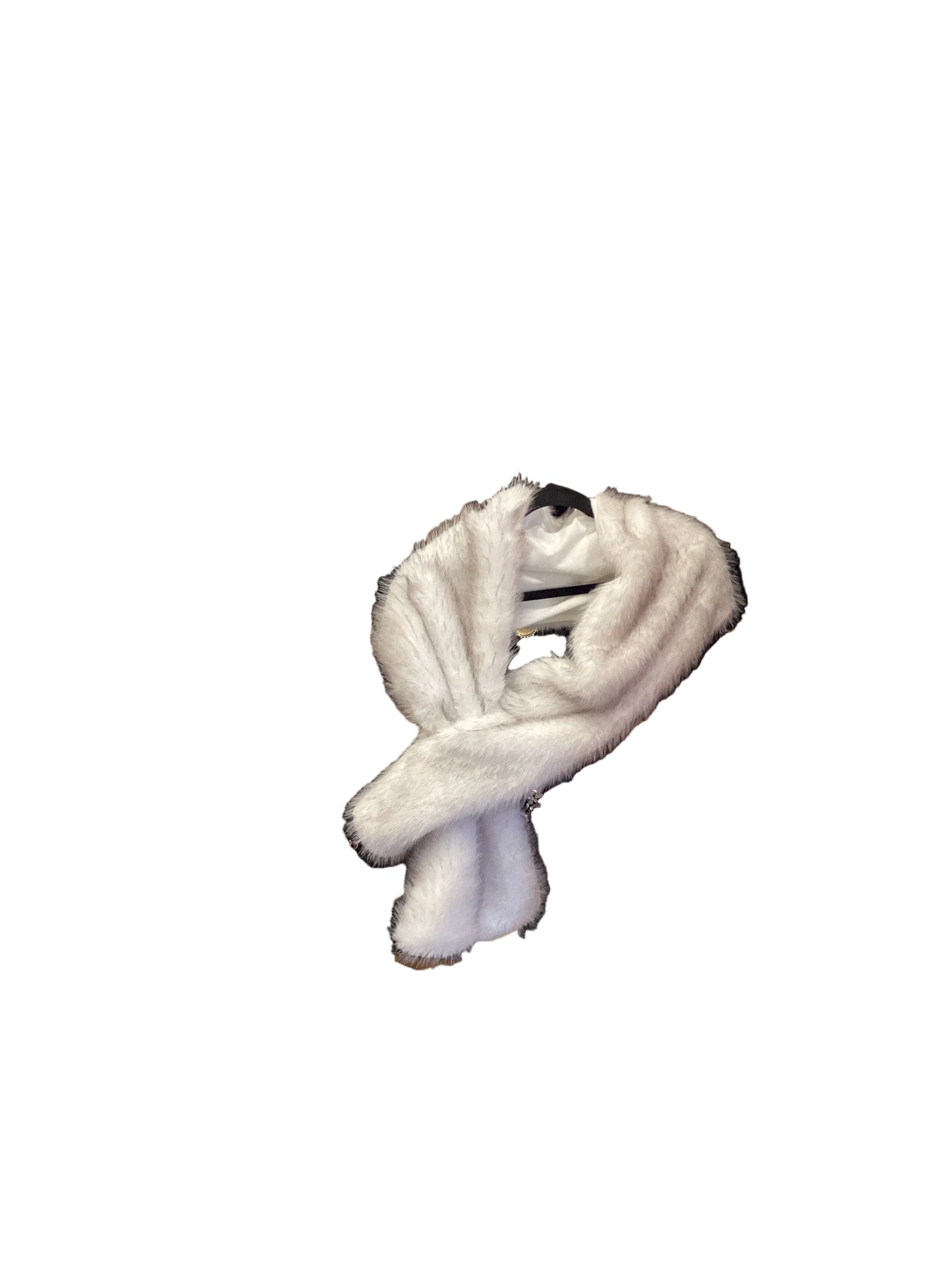 Gray and white fur stole