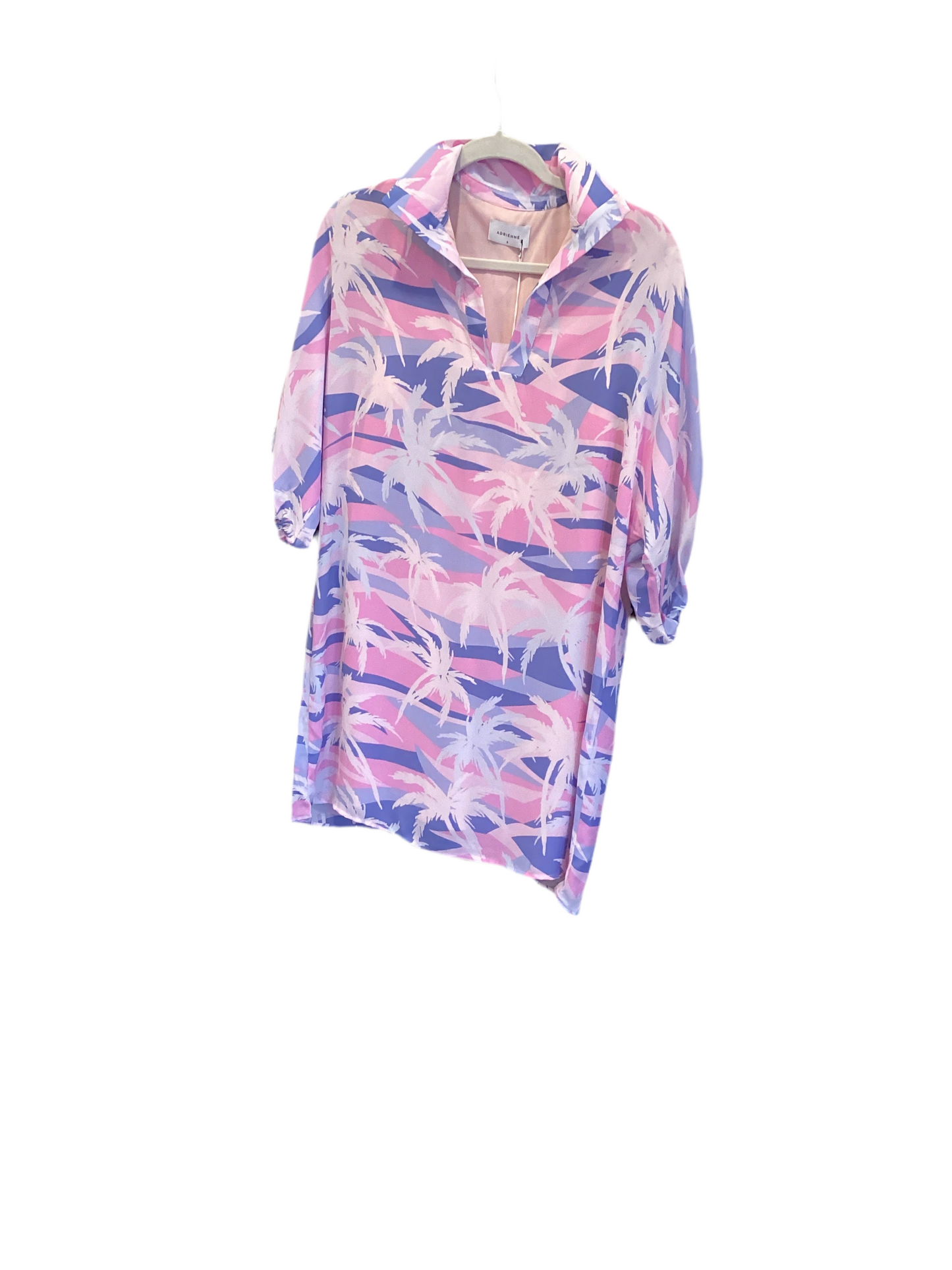 Pink Periwinkle Palm Print Dress