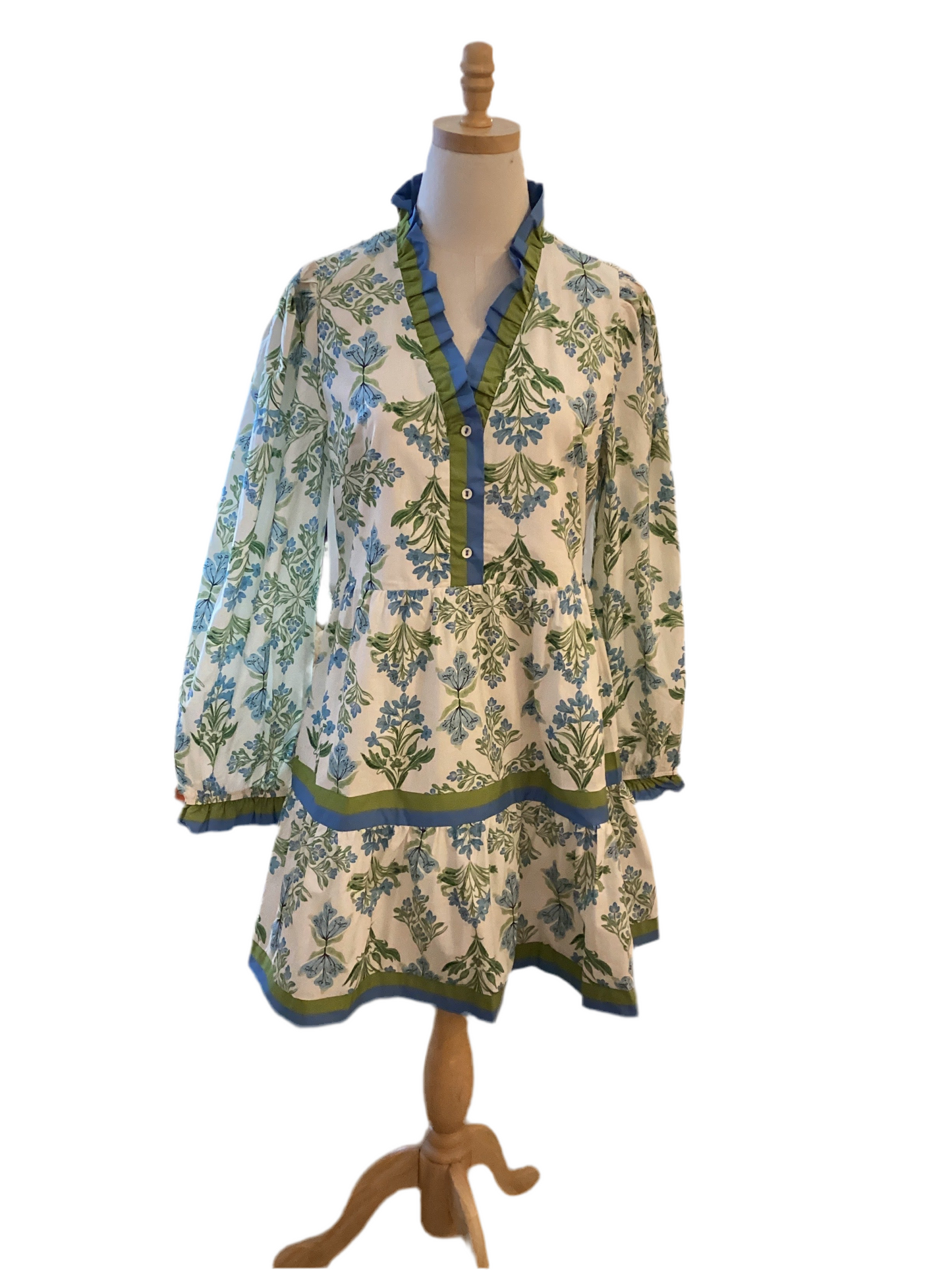 Jodifl Blue green floral short dress 