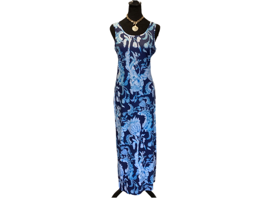 Tango Mango Dark/light blue print sleeveless maxi