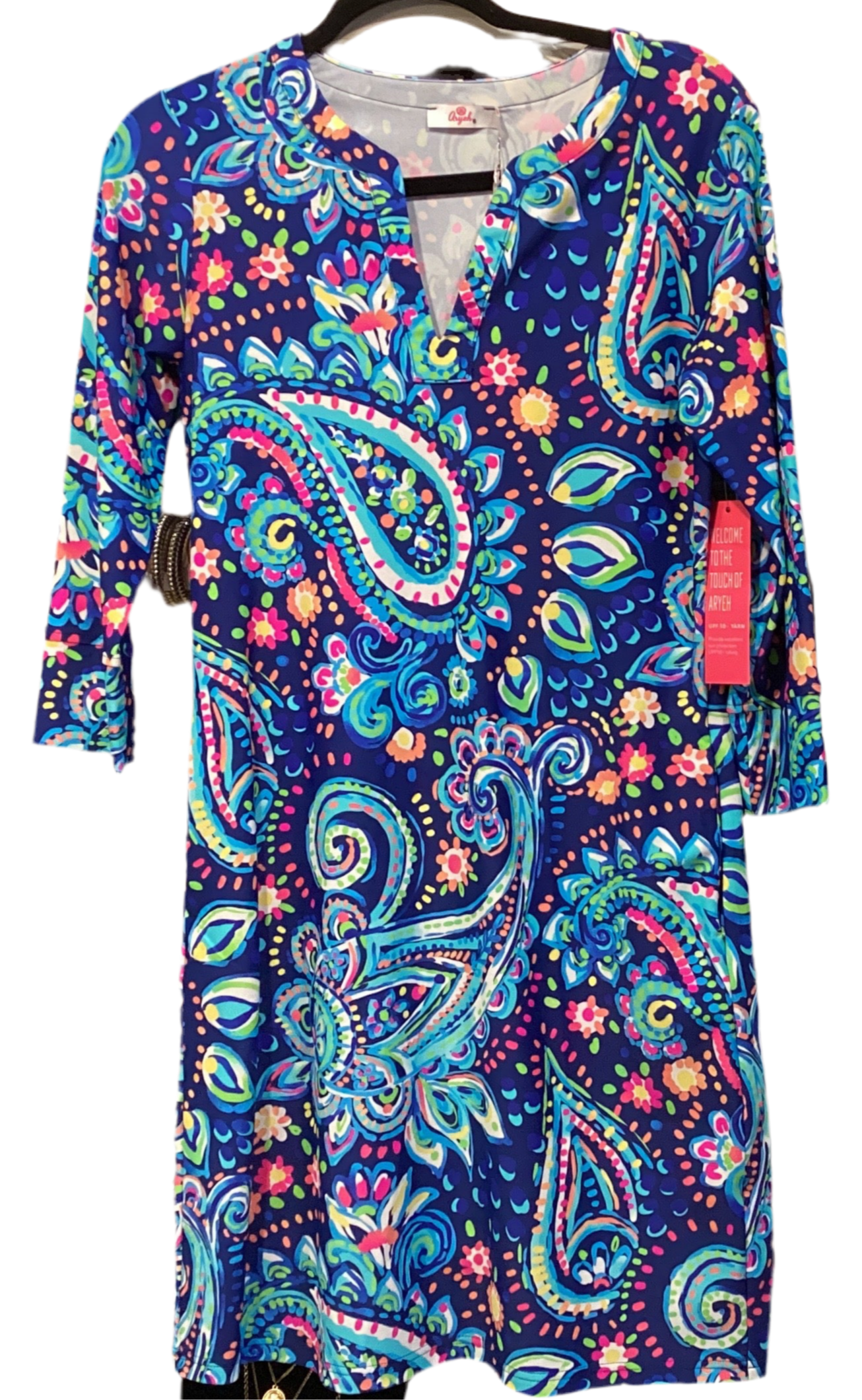Aryeh multi color 3/4 sleeve dress Julia Neal Fashions, LLC Aryeh multi color 3/4 sleeve dress Julia Neal Fashions, LLC