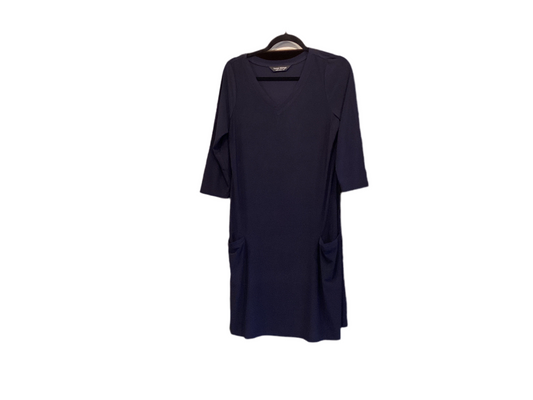 Tango mango navy 3/4 sleeves v-neck dress