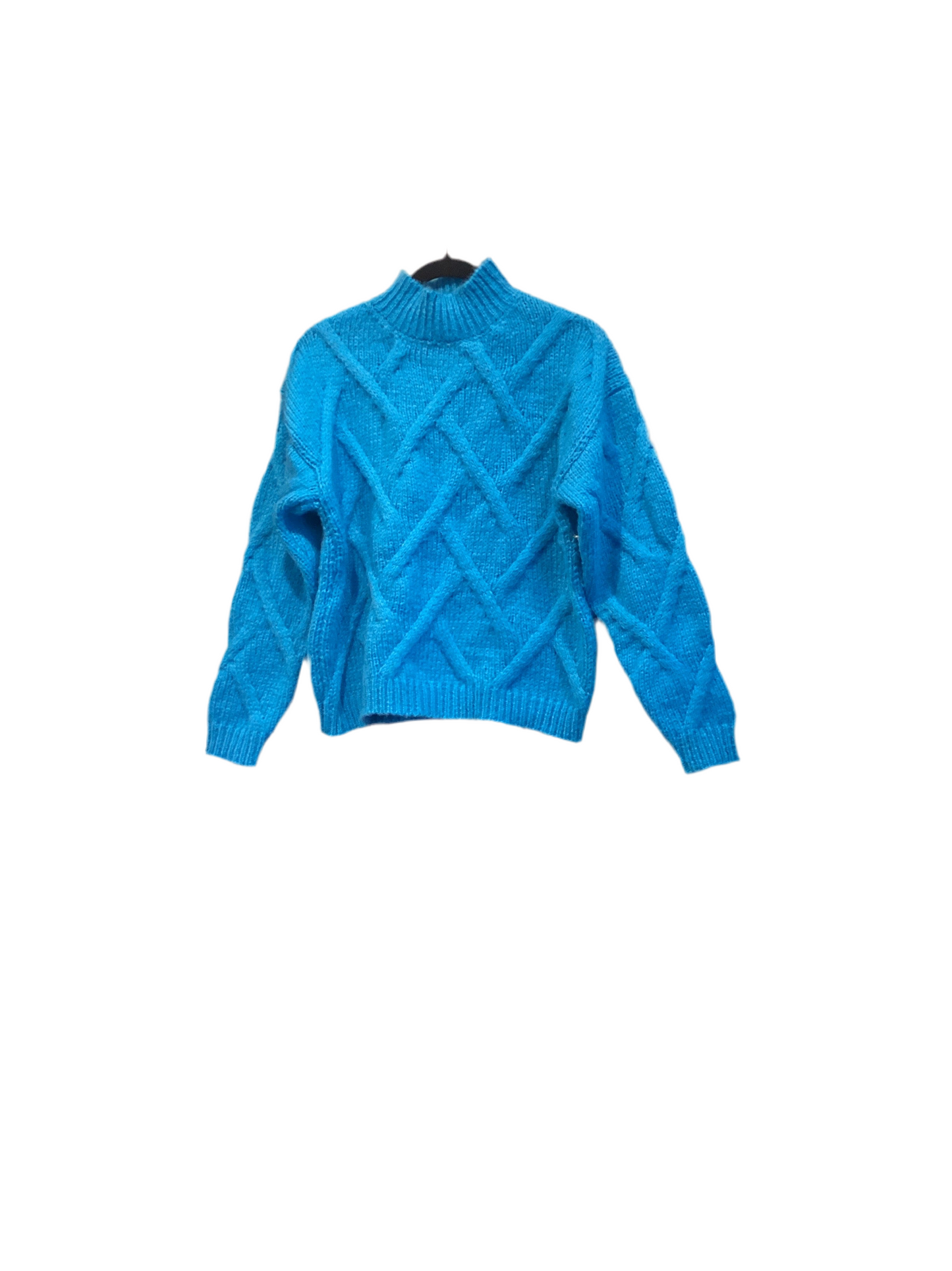 Lumiere blue mock turtle neck sweater