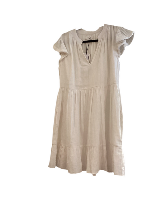 THML white cotton cap sleeve dress