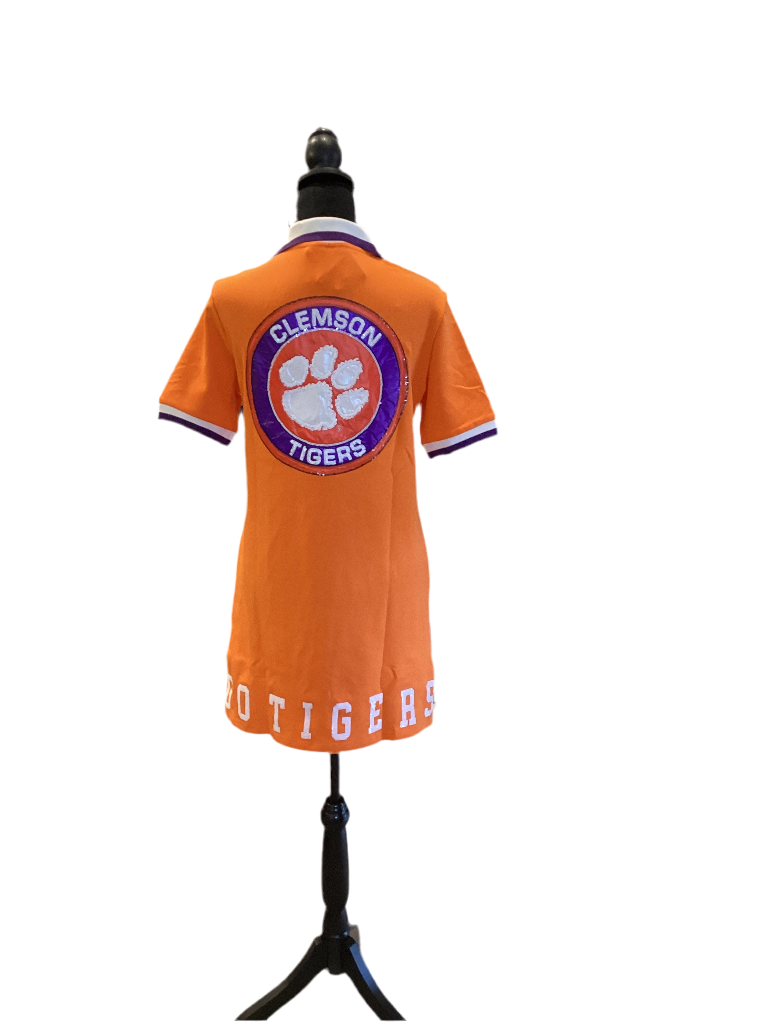 Clemson orange dress with paw