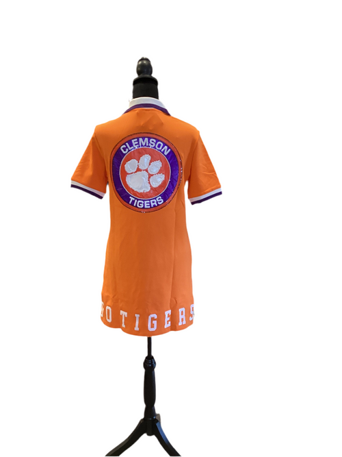 Clemson orange dress with paw