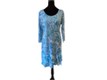 Tango Mango blue turquoise dress with bottom ruffle