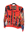 Tango mango orange mesh flowered jacket