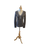 Christine Philips silver sparkly long sleeve top