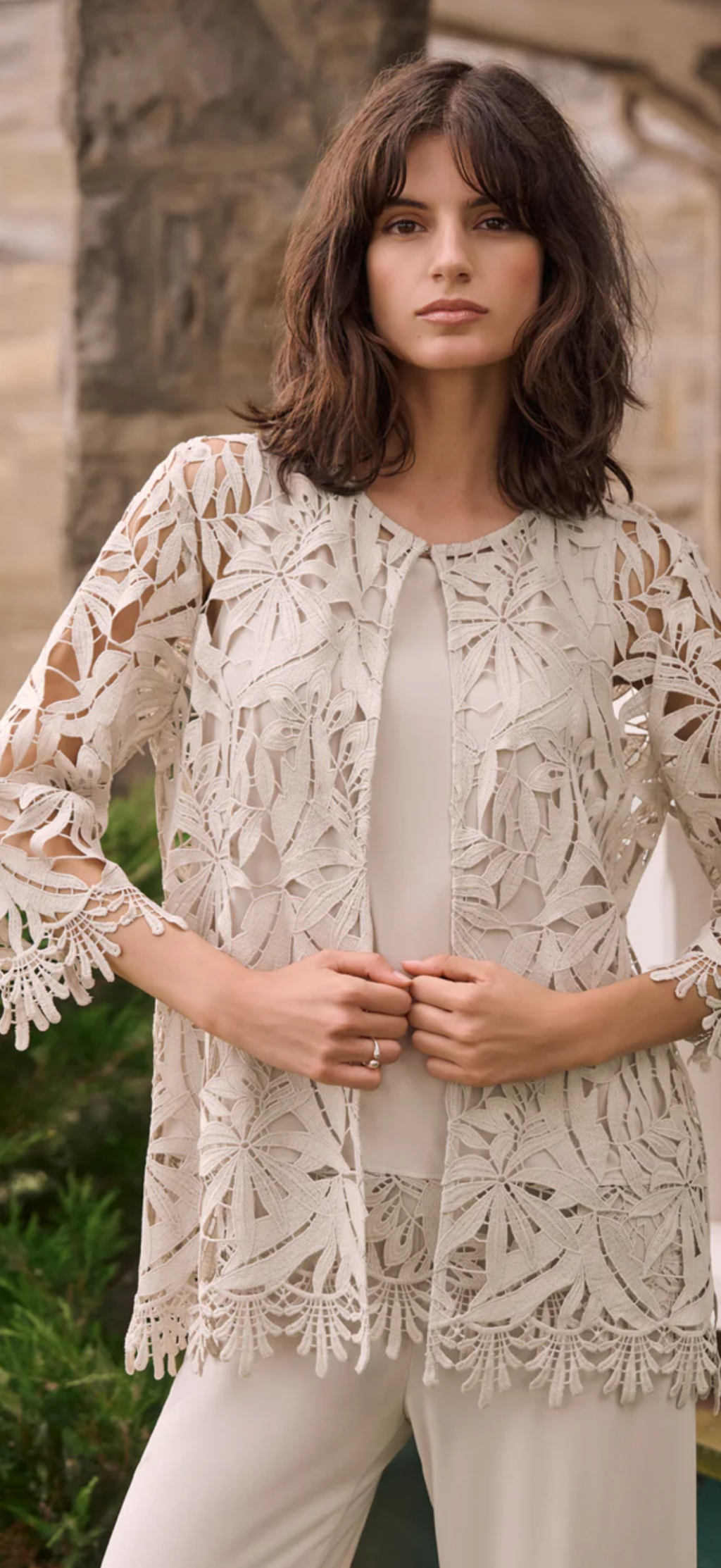 Joseph Ribkoff Moonstone Lace Cover-Up Jacket