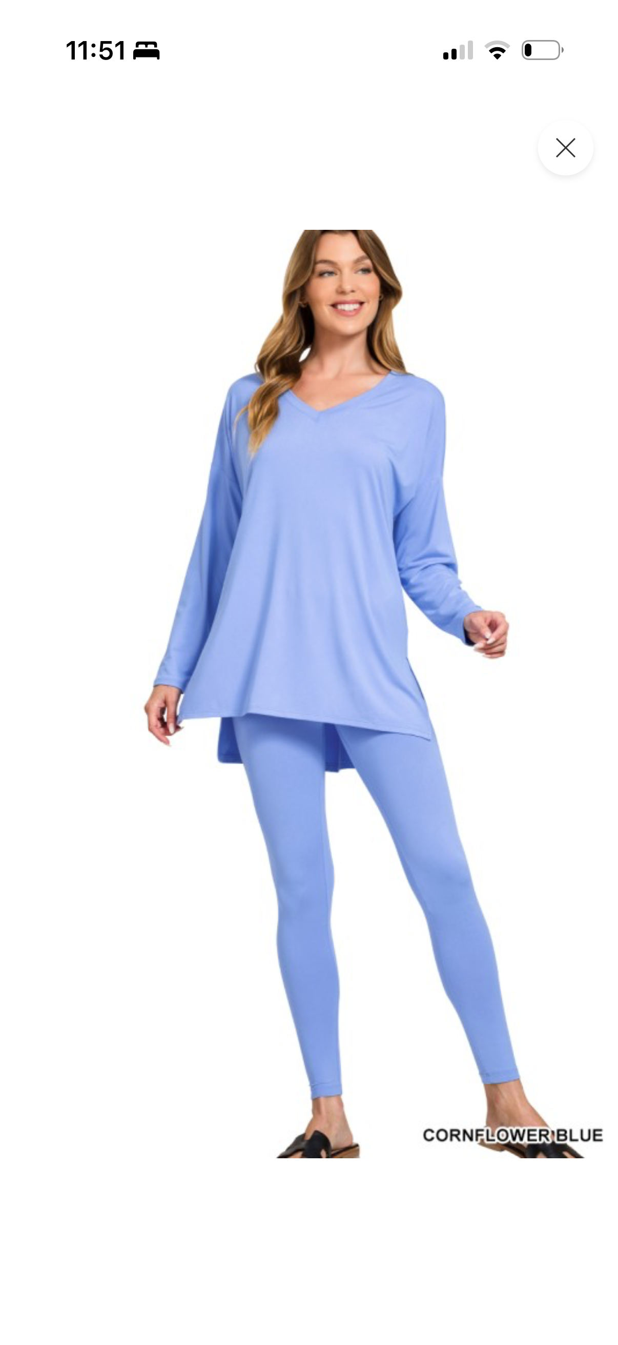 Zenana cornflower blue lounge set