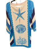 Parisou blue white starfish,shell dress