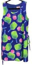 Aryeh navy/lime pickleball skirted romper