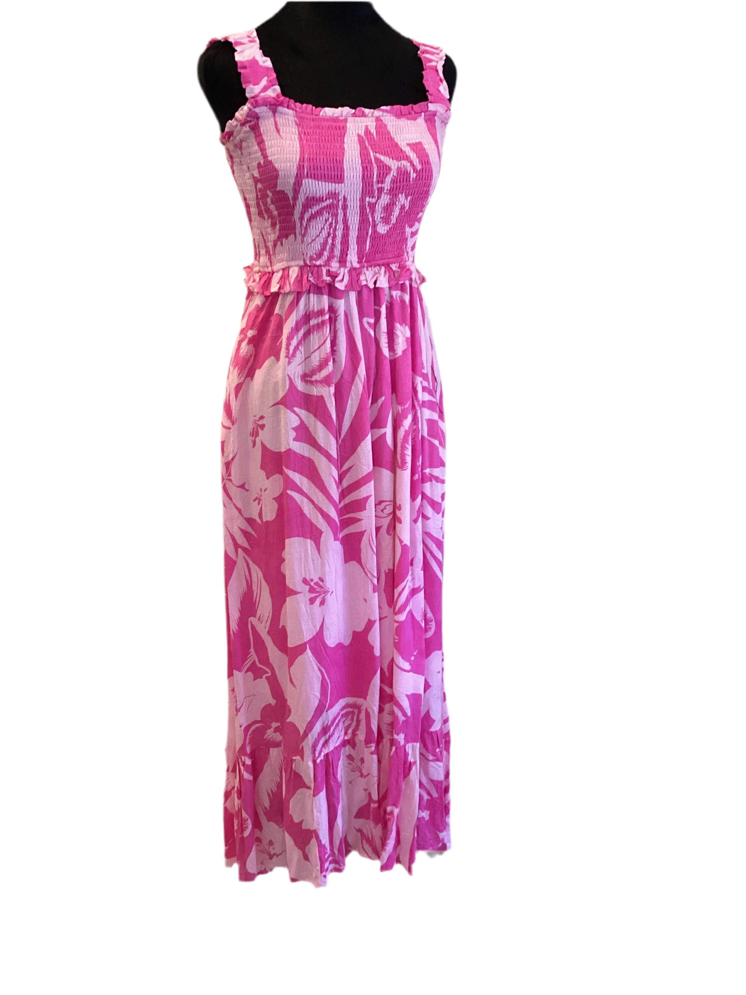 Fate hot pink /pale pink maxi sundress