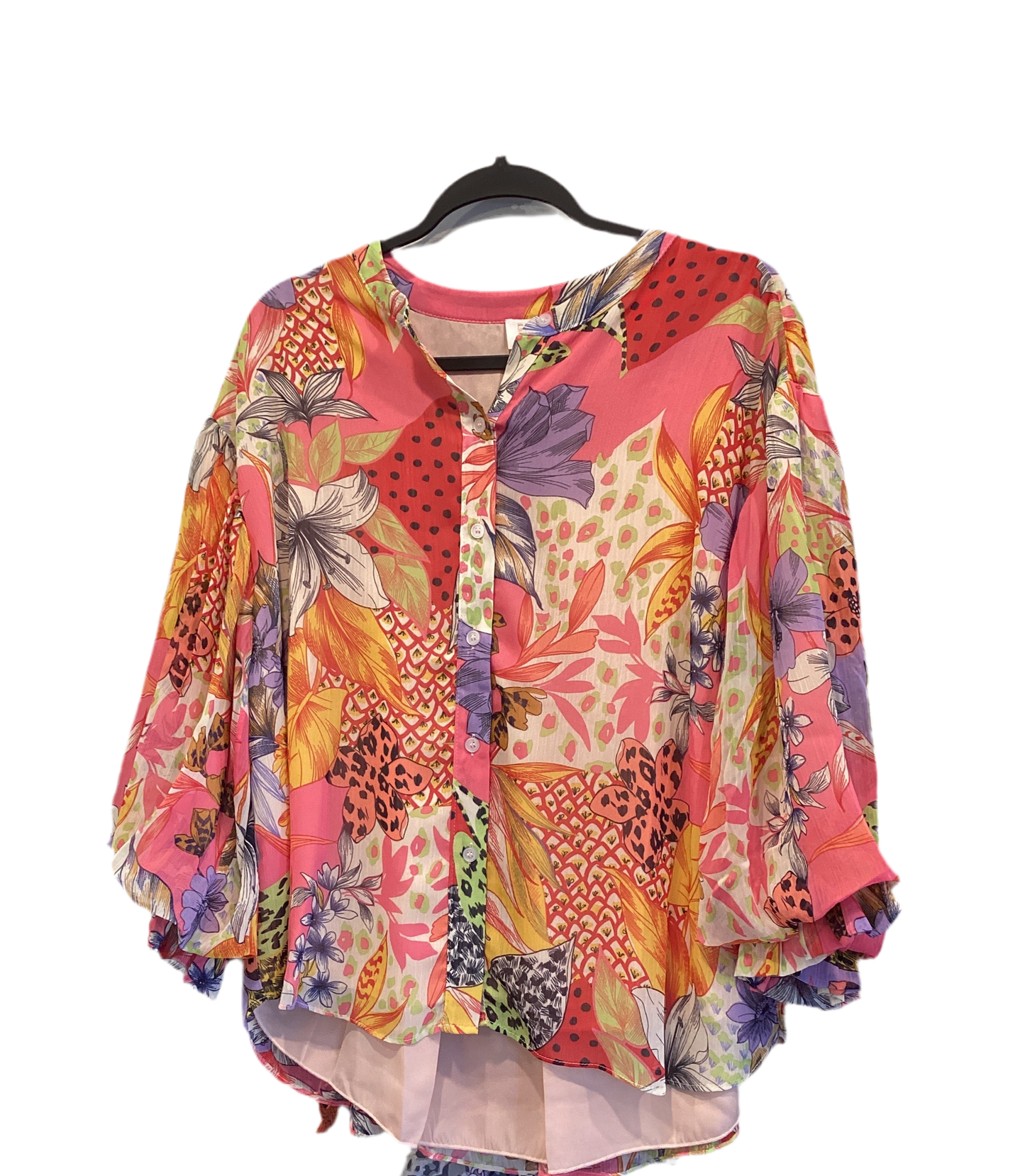 Fate floral 3/4 sleeve tunic
