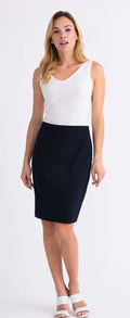 Joseph Ribkoff Navy Knee length pencil skirt