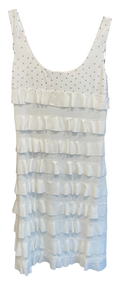 Tango mango white cha cha dress with rhinestone bust