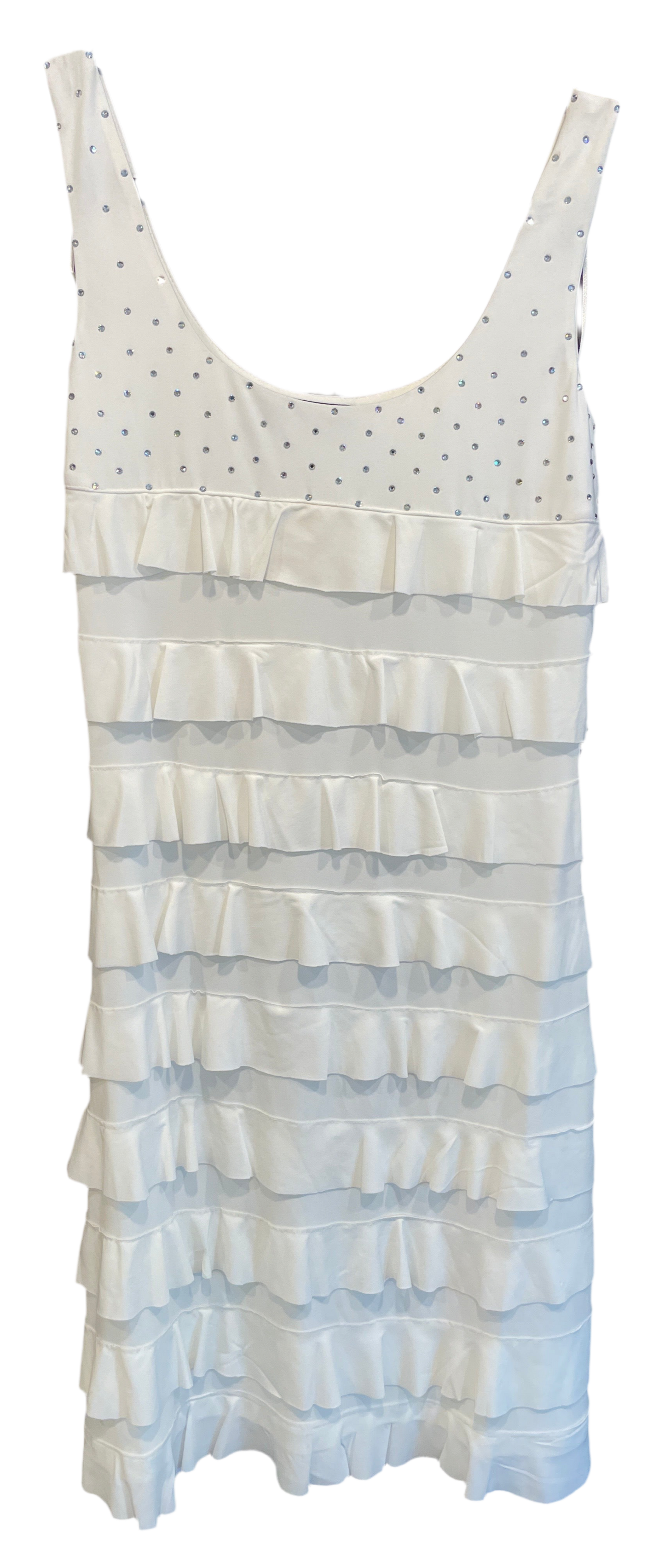 Tango mango white cha cha dress with rhinestone bust