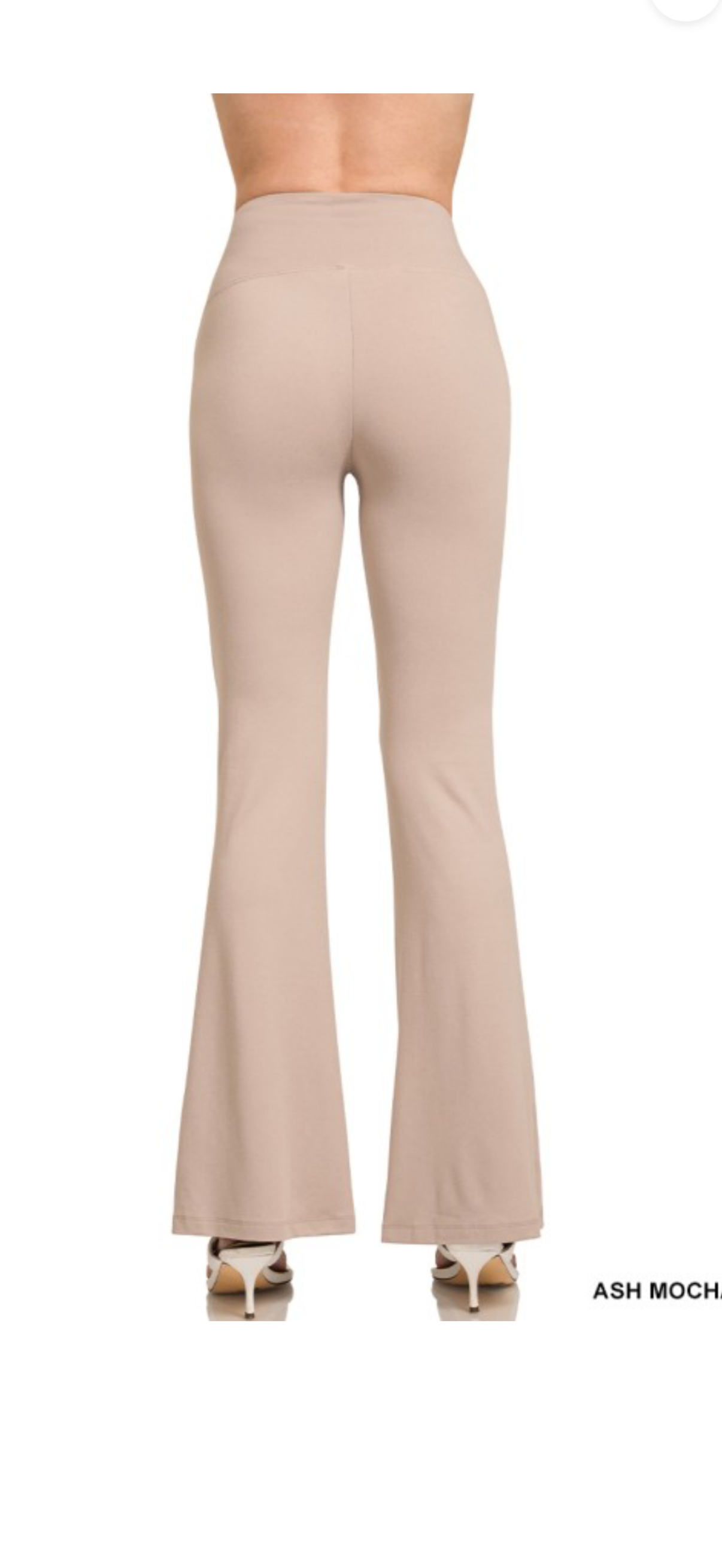 Zenana ash mocha cotton wide leg yoga pants