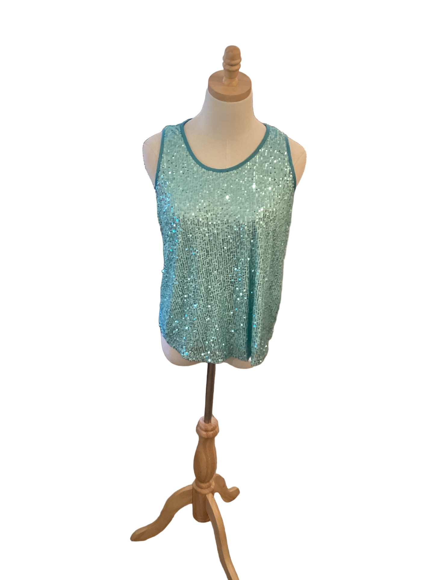 Urban diction aqua sequin tank top
