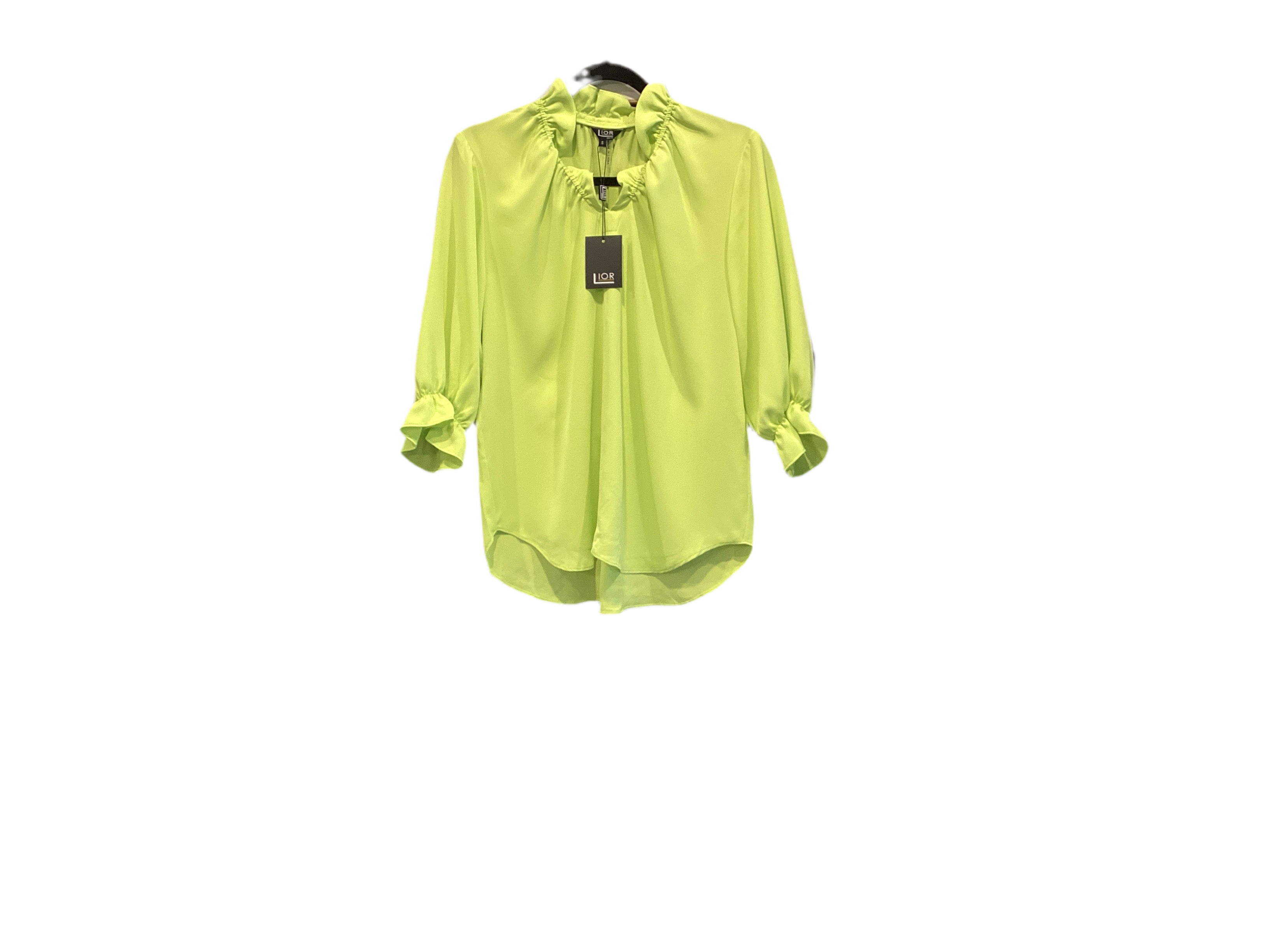 Lior  Lime Ruff neck top