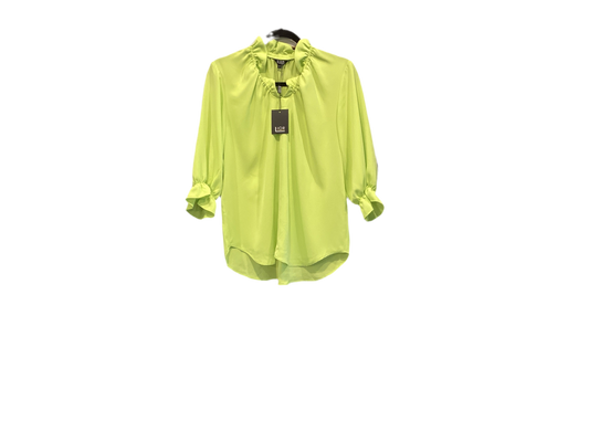 Lior  Lime Ruff neck top
