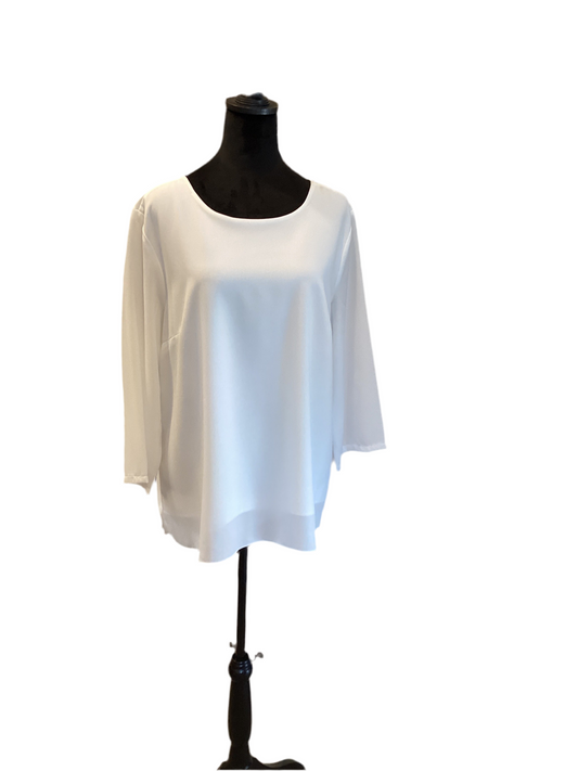 Lena Gabrielle ivory lined blouse with long sleeves