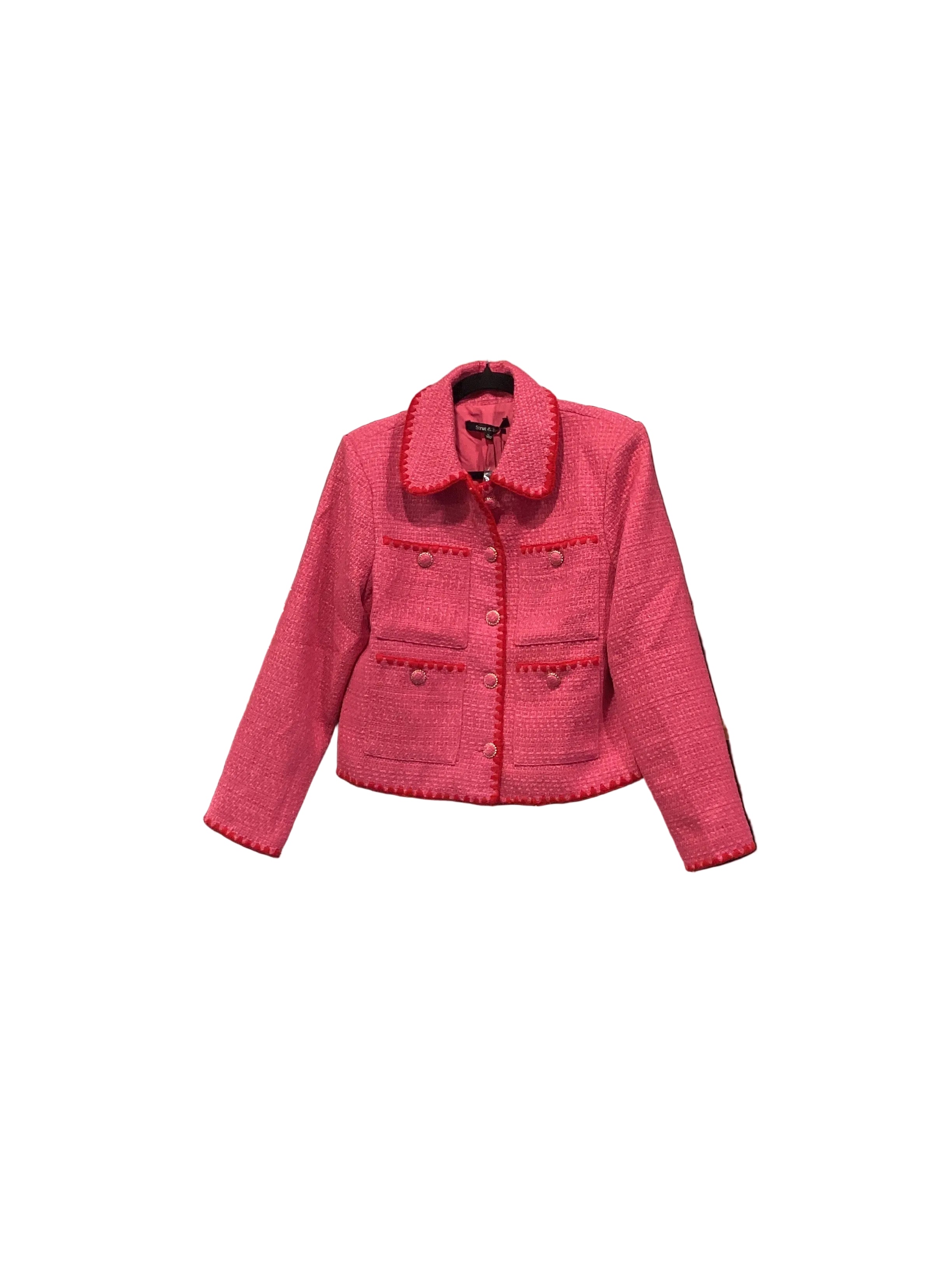 Strut & Bolt pink tweed jacket