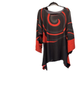 Lior float blouse red swirl print