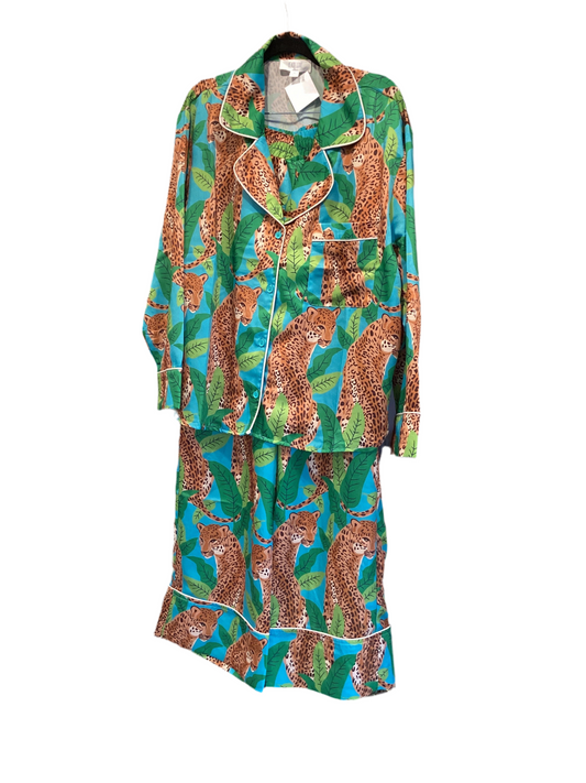 Peach love tiger print pajamas