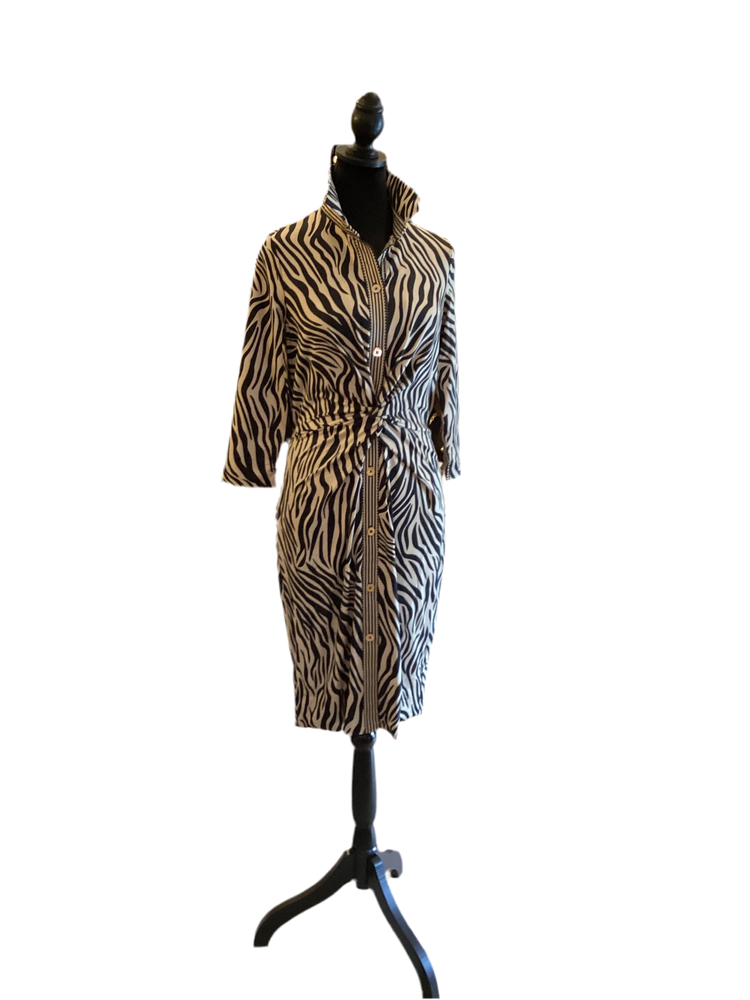 Gretchen Scott Zebra print twist and shout dress