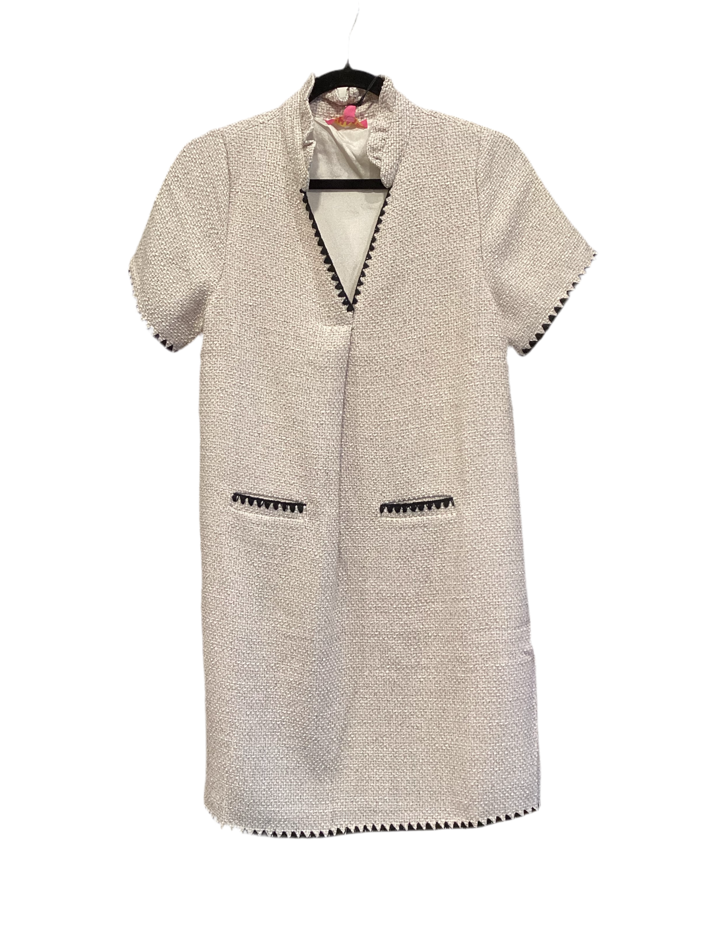 Tweed V-neck Dress