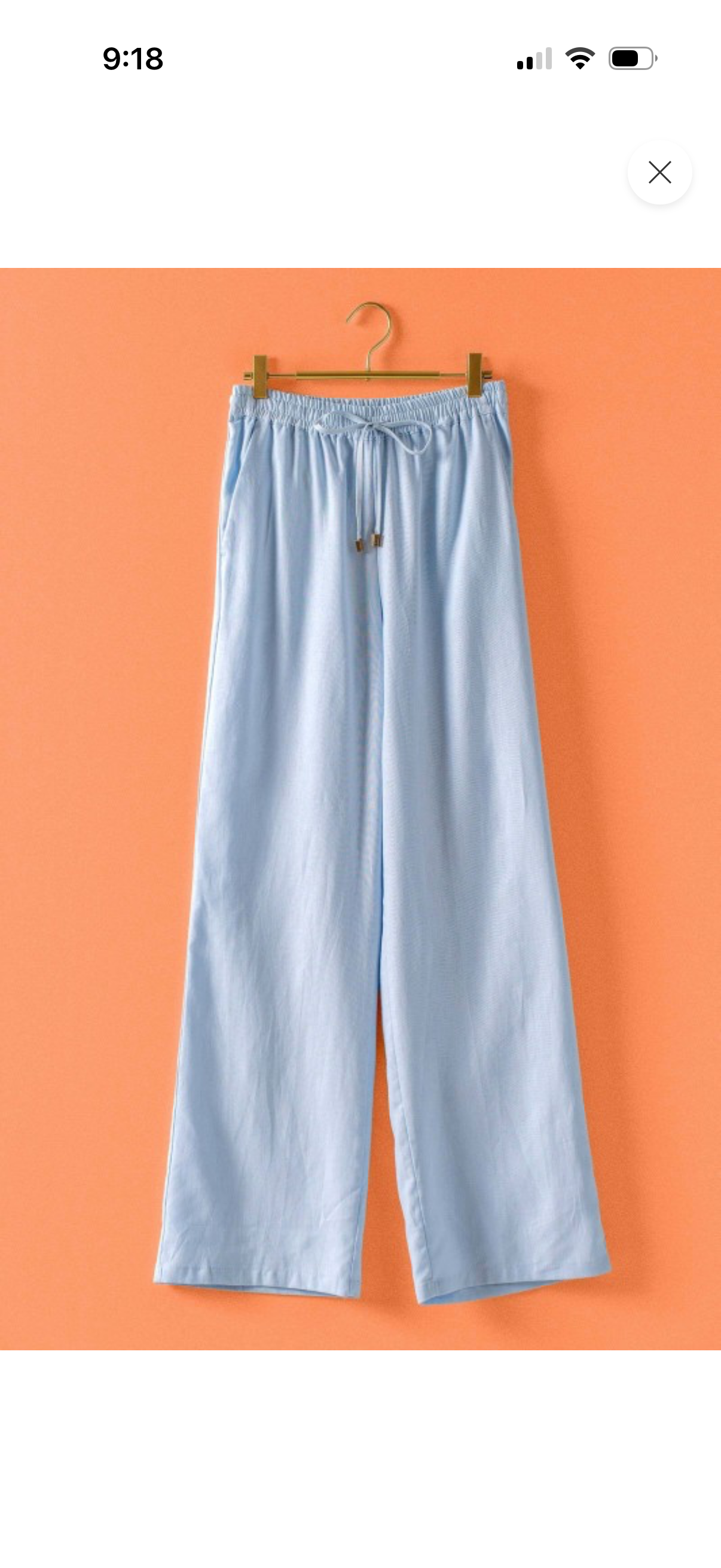 Urban Daizy Pale Blue Linen Lounge Pants