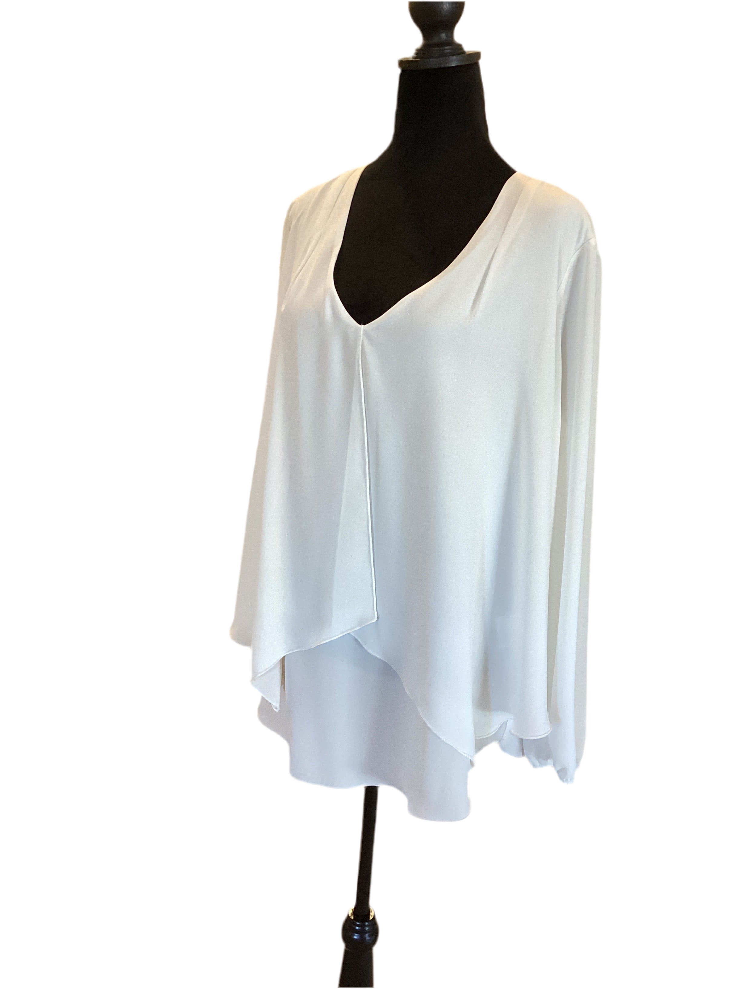 Joseph Ribkoff long sleeve white tunic