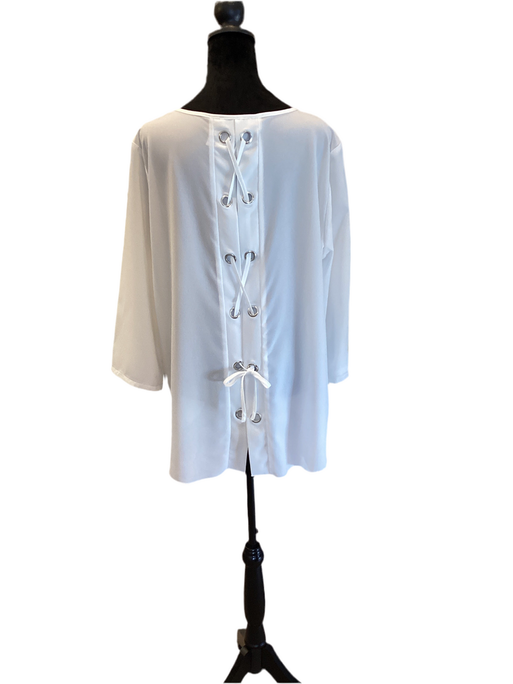 Lena Gabrielle ivory lined blouse with long sleeves