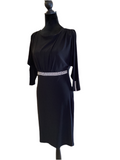 Frank Lyman black dress with rhinestones accent