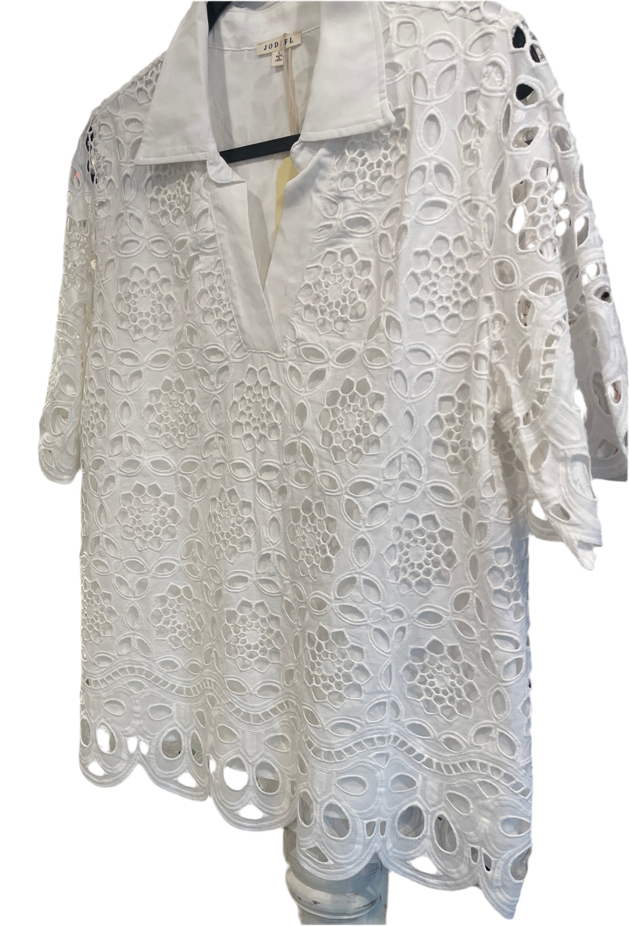 Jodifl white lace top