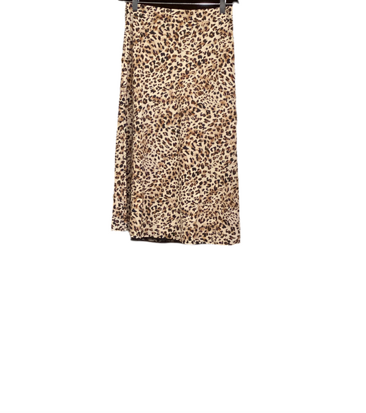 ee some leopard lace trim midi skirt