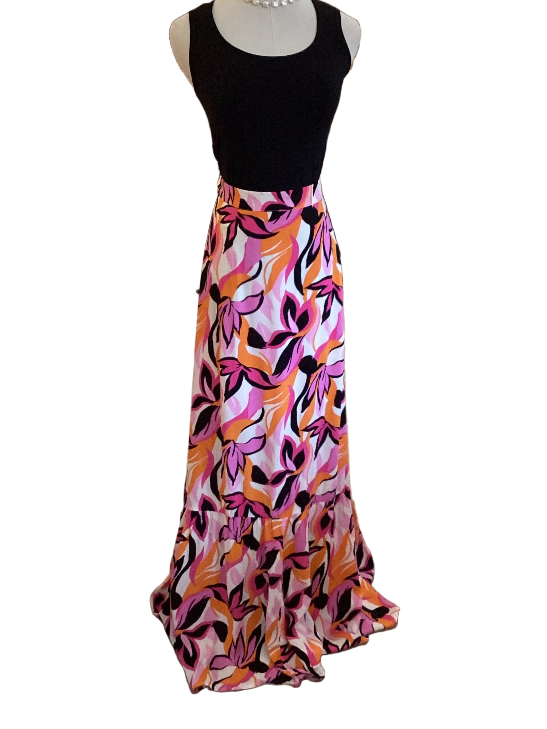 ate Multicolor Floral Maxi Skirt