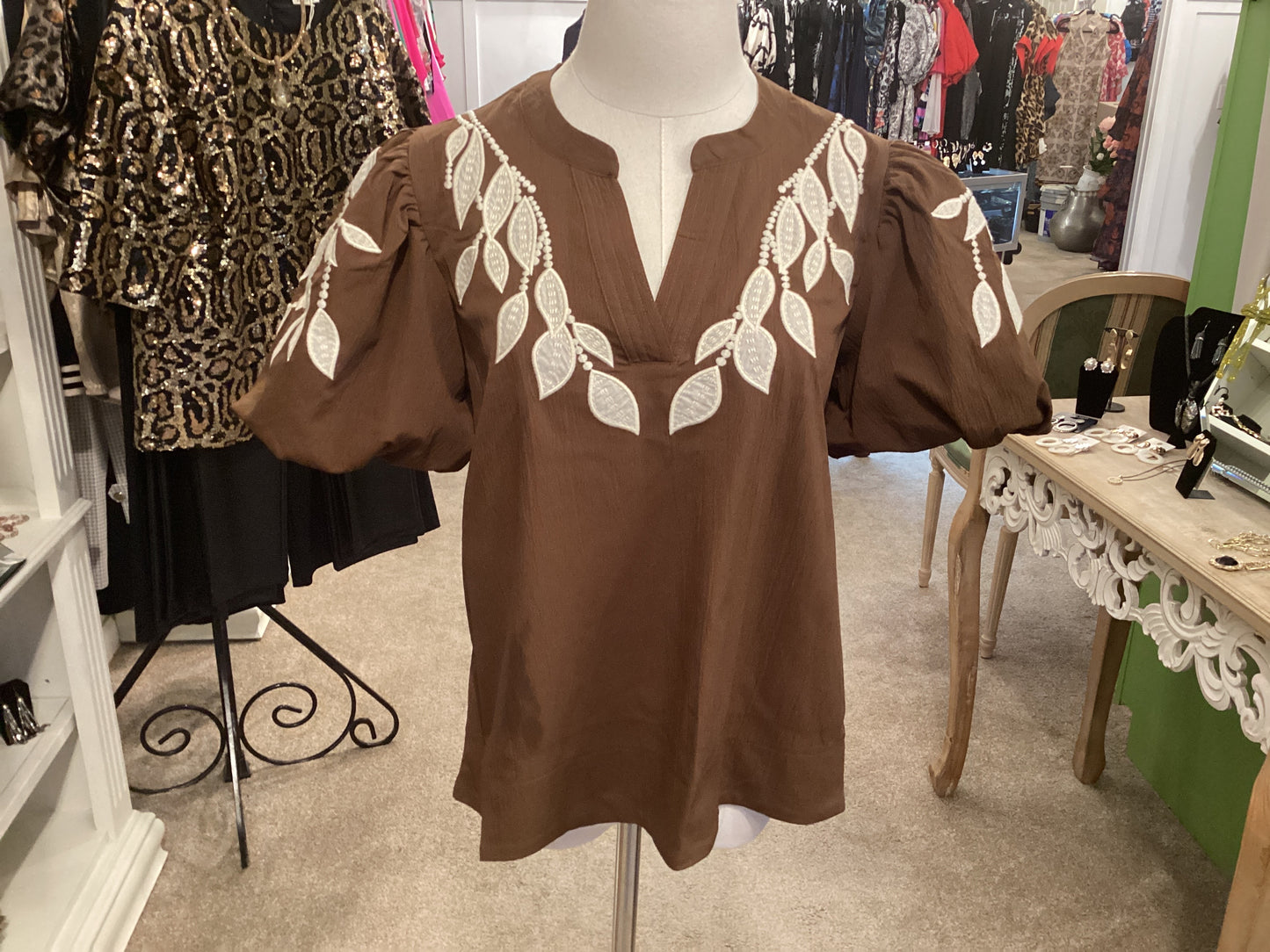 Fate floral 3/4 sleeve tunic