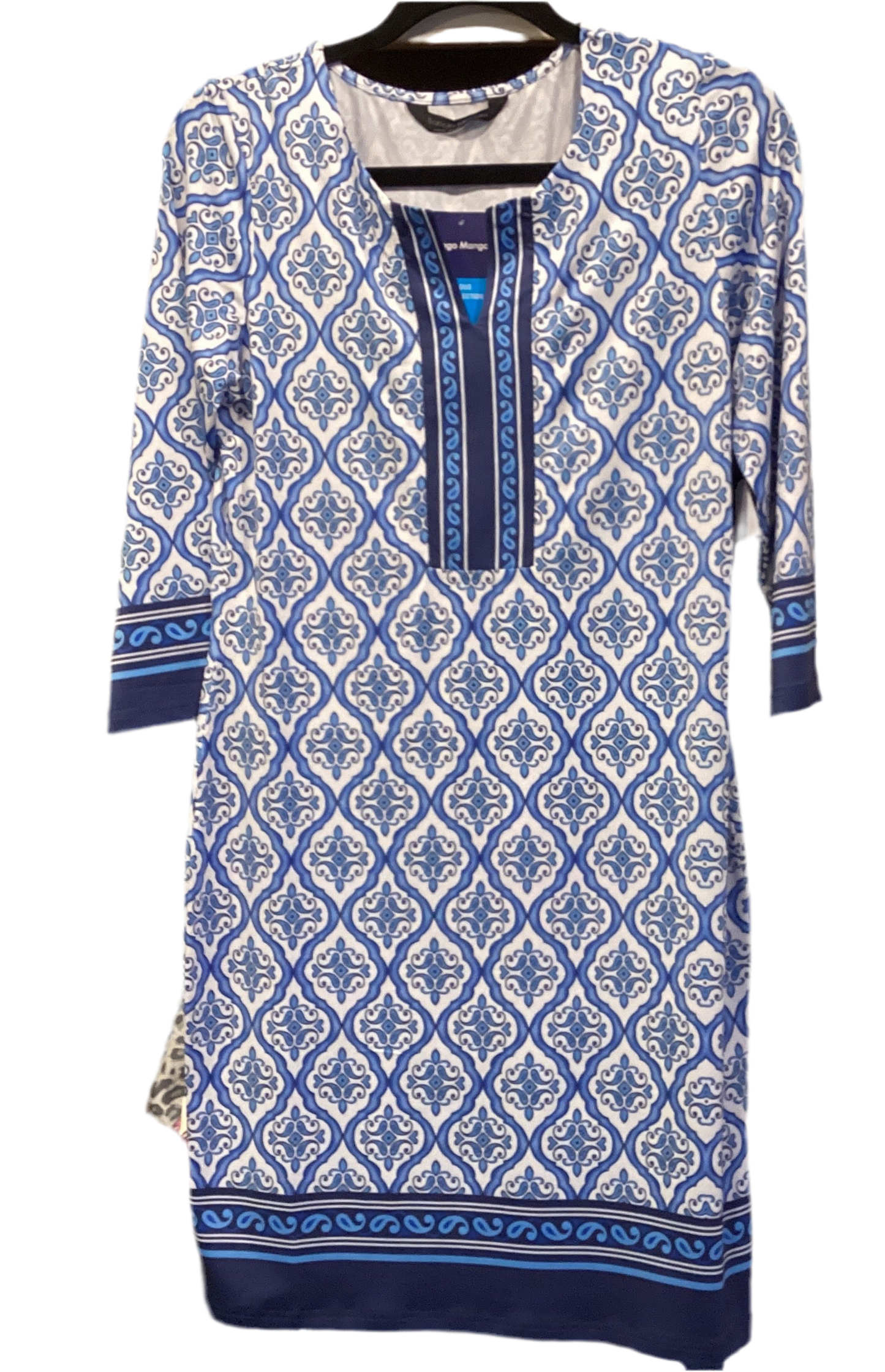 Tango mango navy/blue print dress