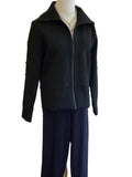Lior premium knit zip up jacket with oversized collar